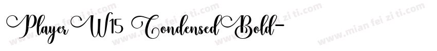 PlayerW15 CondensedBold字体转换